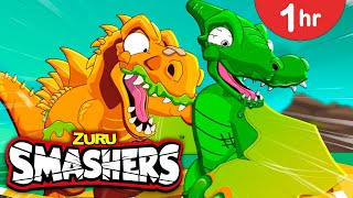 1 HOUR Of SMASHERS  Welcome to the Rumble  More Kids Cartoons  ZURU  Smashers World [upl. by Buckie]