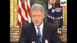 USA KOSOVO CRISIS BILL CLINTON ON NATO ATTACKS [upl. by Domini771]