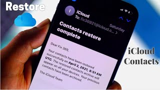 How to Restore Contacts from iCloud on iPhone [upl. by Carey]