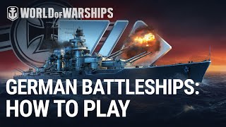 German Battleships Review  World of Warships [upl. by Tnerb]