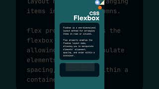 CSS Flexbox  01 Introduction to Flexbox w3schools tutorial html htmlacademy shorts [upl. by Santiago]