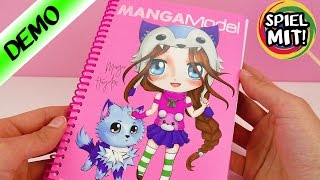 MANGA zeichnen für Anfänger mit TOPMODEL Malbuch  MangaModel Demo Spiel mit mir Kinderspielzeug [upl. by Lewes]