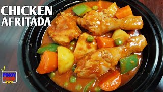 CHICKEN AFRITADA  SUPER YUMMY CHICKEN AFRITADA RECIPE  PANLASANG PINOY [upl. by Noiz150]