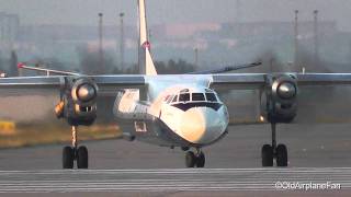 Genex Ltd Antonov AN26 taxiing amp Take Off at Leipzig Halle Airport HD [upl. by Gievlos]