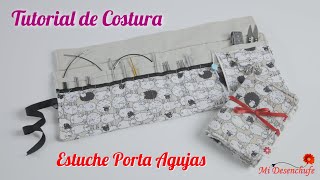 Tutorial de Costura  Estuche Porta Agujas  needle case knitting y crochet [upl. by Nels]