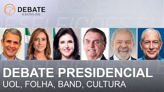 Debate ao vivo com Lula Bolsonaro Ciro Gomes Tebet Soraya Luiz Felipe DAvila  Eleições 2022 [upl. by Feliks814]