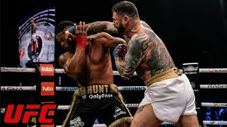 Lorenzo Hunt suffers gruesome arm injury after Mick Terrill drops him in first round [upl. by Ewell]