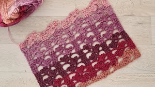 Very Good 🦋 Crochet Easy Scarf Shawl Blouse Pattern [upl. by Noreen986]