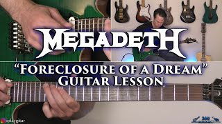 Megadeth  Foreclosure Of A Dream Guitar Lesson [upl. by Mcgraw]