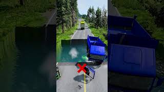 Dump trucks vs water pit 7  BeamNG drive carsvswater [upl. by Glarum67]