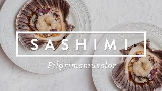 Sashimi på Pilgrimsmusslor [upl. by Ardnaed409]