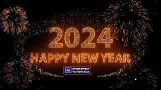 Happy New Year 2024 After effect tutorials  Happy new year text animation  After effect templates [upl. by Malachy178]