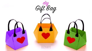 DIY Mini Gift Bag  Paper Gift Bag  Gift Ideas [upl. by Maurie517]