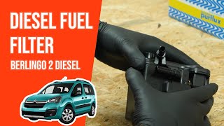 How to replace the diesel fuel filter Berlingo mk2 16 HDI ⛽ [upl. by Maisey192]