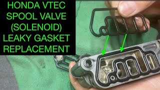 Replace vtec spool valve gaskets on Honda Accord [upl. by Auoz549]