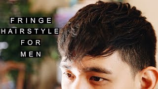 Fringe Hairstyles for Men  Textured Asian Hair  Modern Short Bangs [upl. by Toms755]