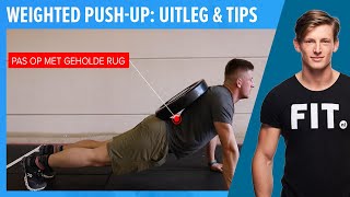 Weighted pushups uitleg amp tips [upl. by Nihs]