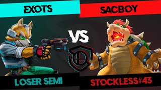 STOCKLESS 43 Loser Semi  Exots Fox vs SacBoY Bowser [upl. by Ainek]