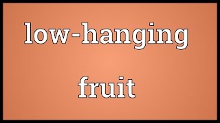 Lowhanging fruit Meaning [upl. by Garner]