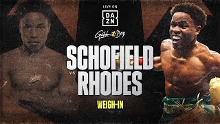 FLOYD SCHOFIELD VS HASKELL LYDELL RHODES WEIGH IN LIVESTREAM [upl. by Mctyre]