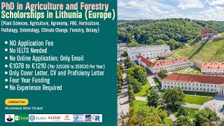 Lithonian PhD Scholorships in Agriculture and Forestry for Pakistani Students  Part4 [upl. by Kos]