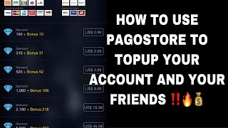 HOW TO USE PAGOSTORE TO TOPUP YOUR ACCOUNT AND YOUR FRIENDS WALKTHROUGH 🔥HAPPY MOTHER’S DAY 🔥 [upl. by Margareta98]