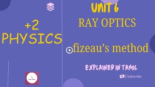 12th Physics  Unit 6 Fizeaus Method explained in Tamil mannaithoughts [upl. by Hosea943]