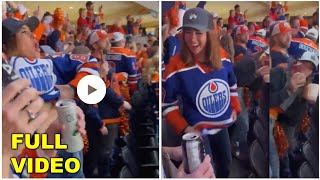 Oilers Fan Flashes Crowd Video  Ice hockey fan goes viral after flashing crowd 😲 [upl. by Stretch]