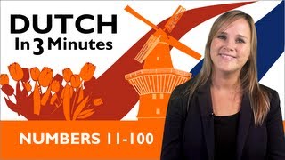 Learn Dutch  Dutch in Three Minutes  Numbers 11100 [upl. by Alaunnoif]