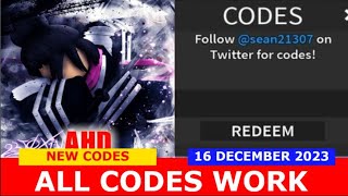 ALL CODES WORK A Heros Destiny ROBLOX  NEW CODES  DECEMBER 16 2023 [upl. by Moneta546]