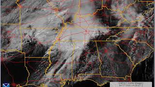 April 27 2011 Tornado Outbreak GOES 13 Satellite Loop [upl. by Adirf282]