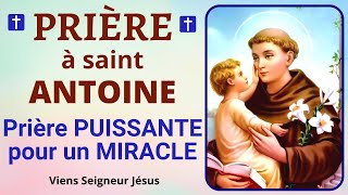 Prière à SAINT ANTOINE 🙏Prière PUISSANTE pour un MIRACLE 🙏 Prière catholique chrétienne [upl. by Trust]