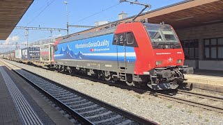 Güterzug Durchfahrt Bülach eisenbahn fy train trainspotting zug sbb güterzug [upl. by Rapp243]