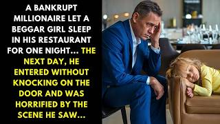 A BANKRUPT MILLIONAIRE LET A BEGGAR GIRL SLEEP IN HIS RESTAURANT FOR ONE NIGHT THE NEXT DAY [upl. by Noroj]