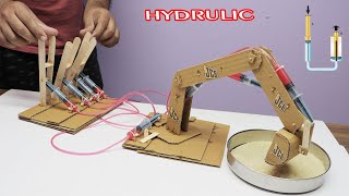 science exhibition project Make Hydraulic JCB From Cardboard  Make Hydraulic Powered Jcb Arm [upl. by Ardine]