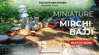 quotTraditional Style Mirchi Bajji Recipe  Telangana SpecialquotPallavis mini kitchenmini bajji [upl. by Tena]