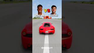 Quem ganha nas faltas Vini JR vs Rodri ⚽ beamng beamngdrivevinijr rodri [upl. by Jephum296]