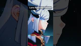 Genshin Impact Normal Shenhe Vs Lore Accurate Shenhe genshinimpact [upl. by Aihsyak]