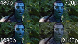 Avatar 480p vs 720p vs 1080p vs 2160p [upl. by Atalee787]