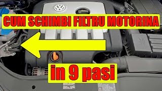 Cum se schimbă filtrul de motorină la VW Golf 5 Mk5 20 TDI  TUTORIAL în 9 paşi simpli [upl. by Norma]