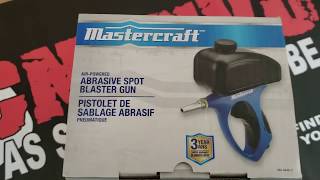 Canadian Tire Mastercraft Air Powered Sandblaster Mini Abrasive Spot Blaster Hand Held Portable [upl. by Enileuqaj]