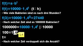 Exponentielles Wachstum Anfangsbestand ZuwachsrateVideo 1 [upl. by Philina]