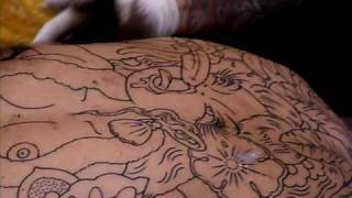 Sabadosan tattooing in ECCENTRIC SUPER TATTOO Shop Nagoya September 2009 [upl. by Elletsyrc]