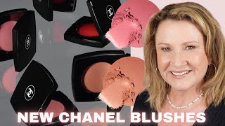 New Chanel CreamToPowder Blushes  All Five Shades  Swatches [upl. by Dreeda]