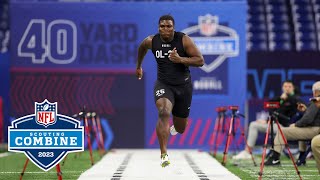 Offensive Lineman Run the 40Yard Dash at the 2023 NFL Combine [upl. by Milissent]