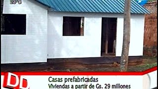 Ofrecen casas prefabricadas desde Gs 29 millones 031215 [upl. by Ardnahs]