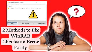 How to fix checksum error in WinRAR extraction Easily [upl. by Ingeberg]