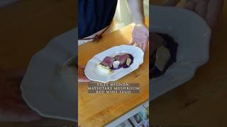 FILET MIGNON MATSUTAKE MUSHROOM RED WINE SUGO italianfood asmr nycchef cooking steak [upl. by Atika167]