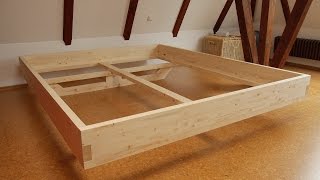 DIY MassivholzBett selber bauen [upl. by Nitsruk]