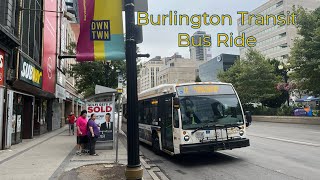 Burlington Transit 1 PlainsFairview Bus Ride  Full Route Westbound 882024 [upl. by Hirsh]